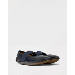 Blaue Leder Kinderschuhe mit Klettverschluss