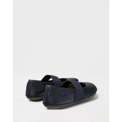 Blaue Leder Kinderschuhe mit Klettverschluss