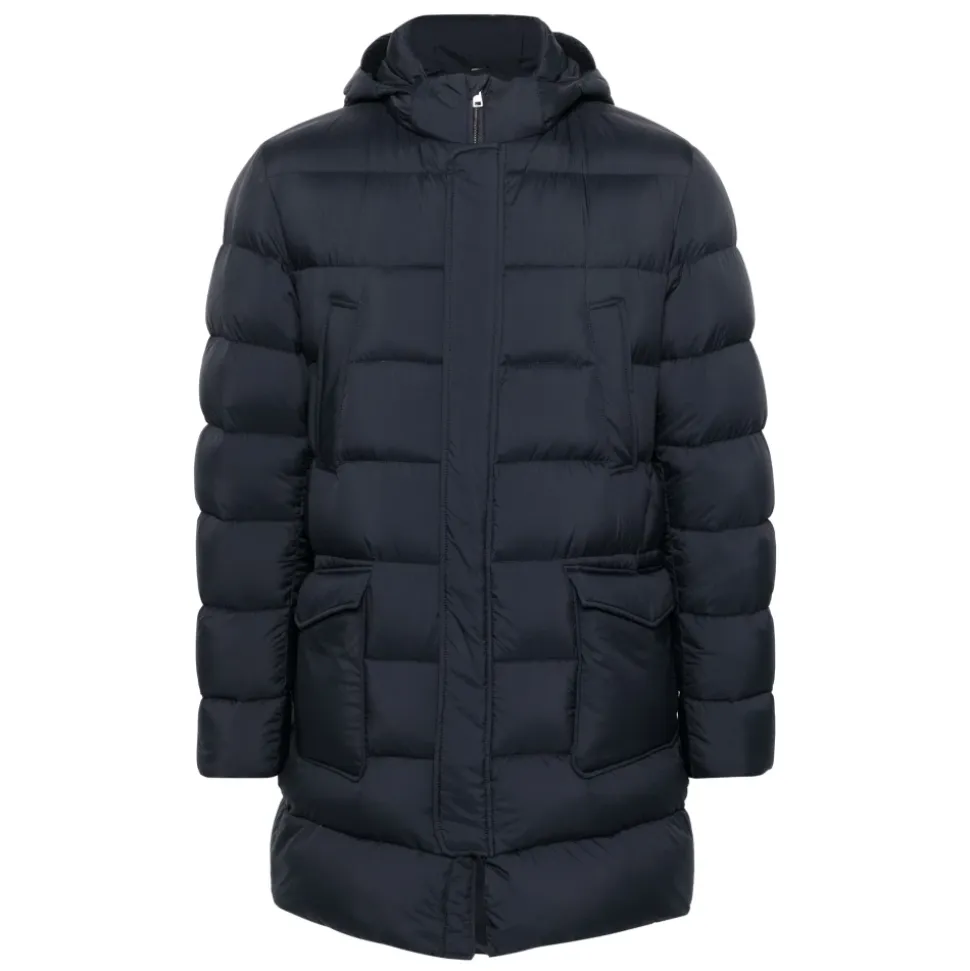 Blaue Parka Jacke