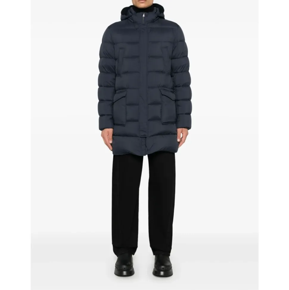 Blaue Parka Jacke
