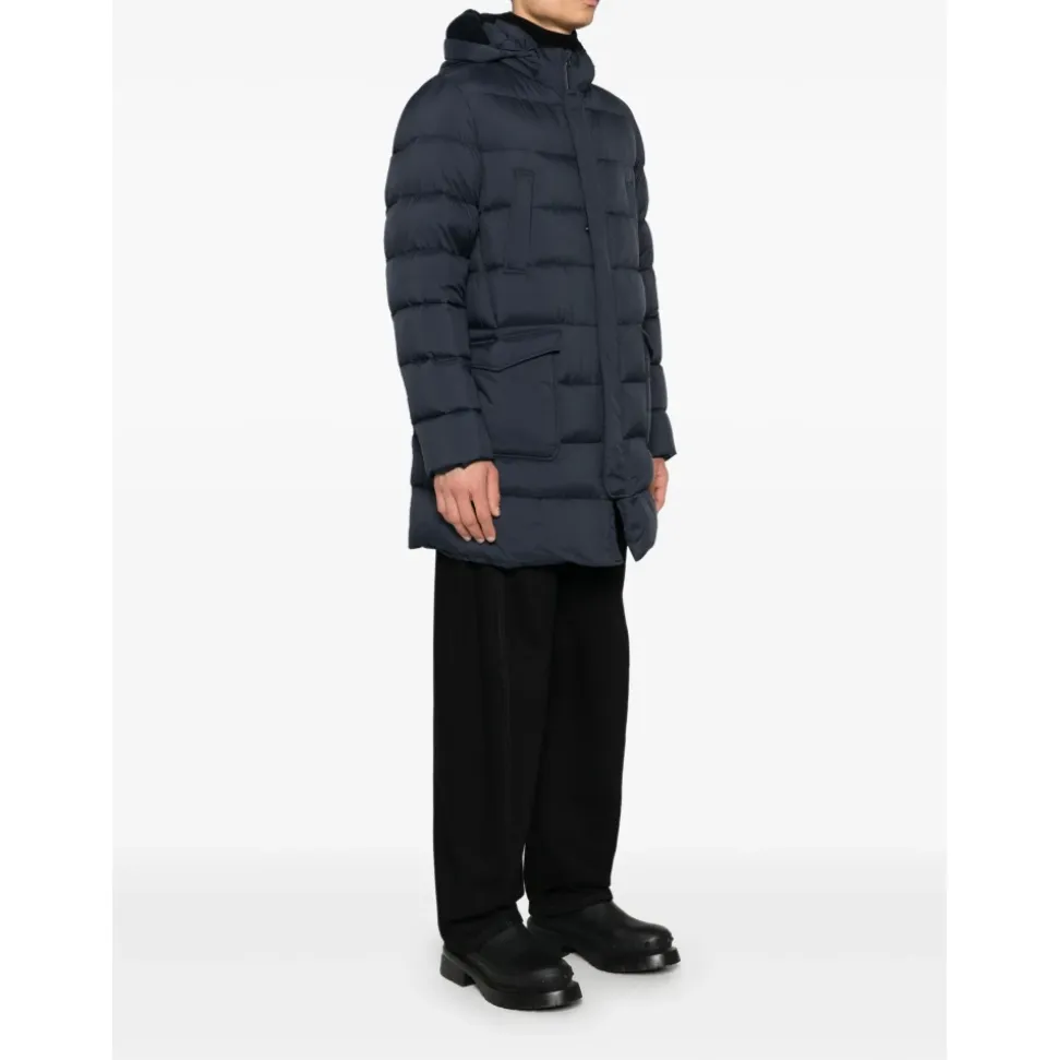 Blaue Parka Jacke