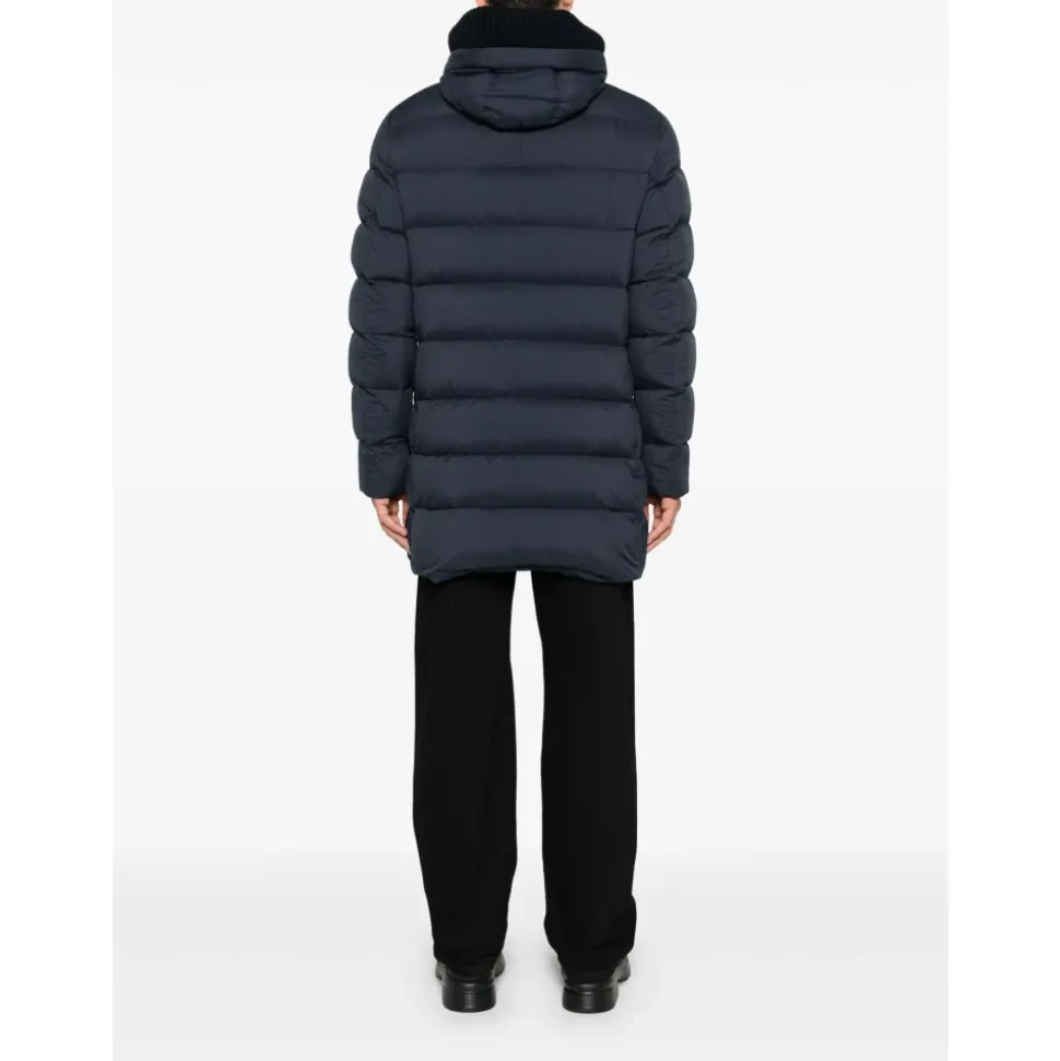 Blaue Parka Jacke