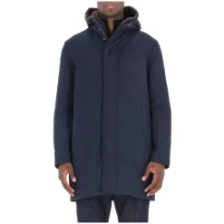 Blaue Parka mit Teddyfutter