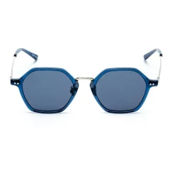 Blaue Titan-Sonnenbrille mit Carl Zeiss Gläsern