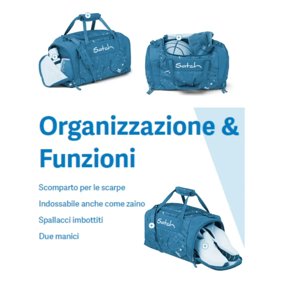Blaue Unisex-Sporttasche