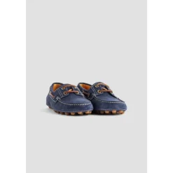 Blaue Wildleder Boot Loafers