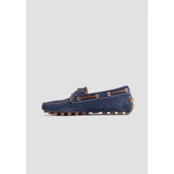 Blaue Wildleder Boot Loafers