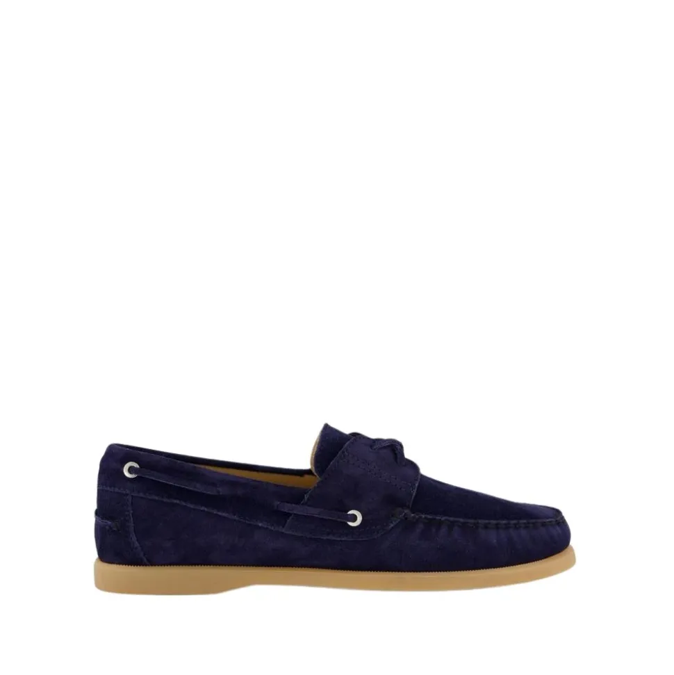 Blaue Wildleder Bootsschuh für Herren