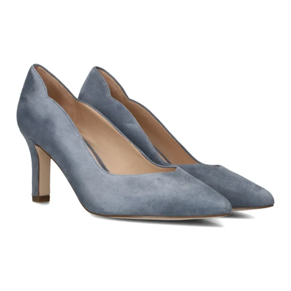 Blaue Wildleder Elegante Pumps Modell 72442