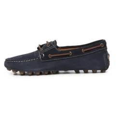 Blaue Wildleder Flache Schuhe