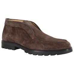 Blaue Wildleder Stiefelette Slip-On Stil