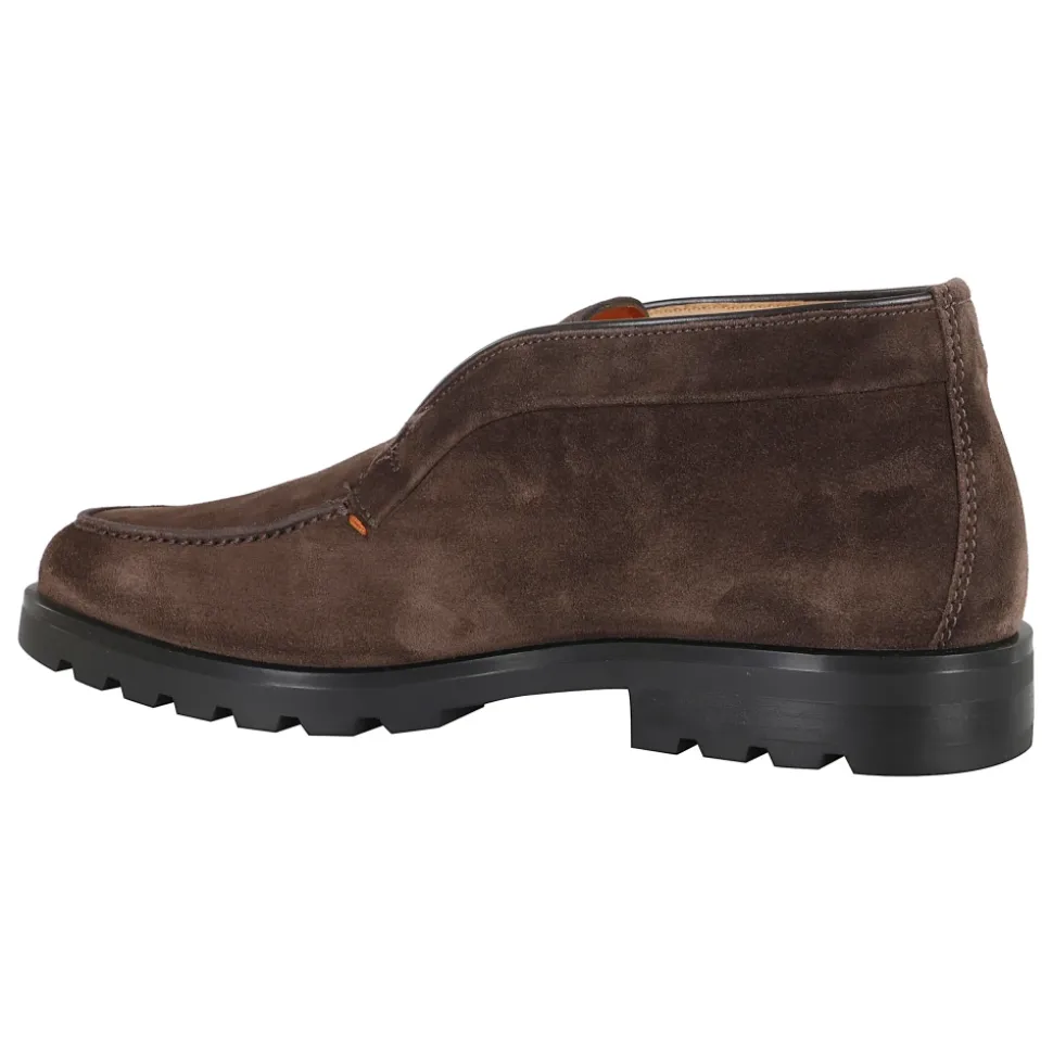 Blaue Wildleder Stiefelette Slip-On Stil