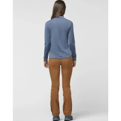 Blauer Alexandra Langarm Trainings-Top