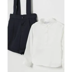 Blauer Jumpsuit mit Knopfdetails für Kinder