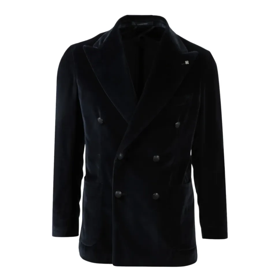 Blauer Samt-Blazer
