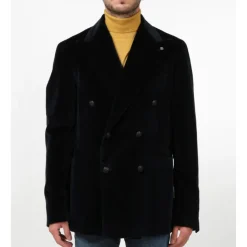 Blauer Samt-Blazer