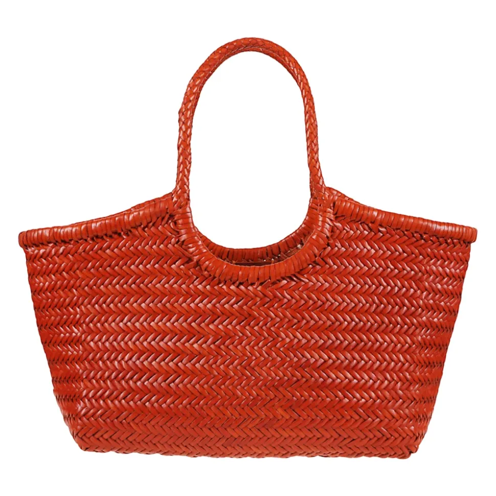 Blauer Shopper mit Gewebtem Design