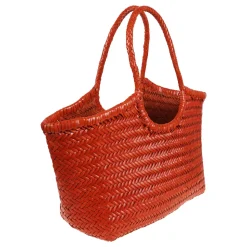 Blauer Shopper mit Gewebtem Design