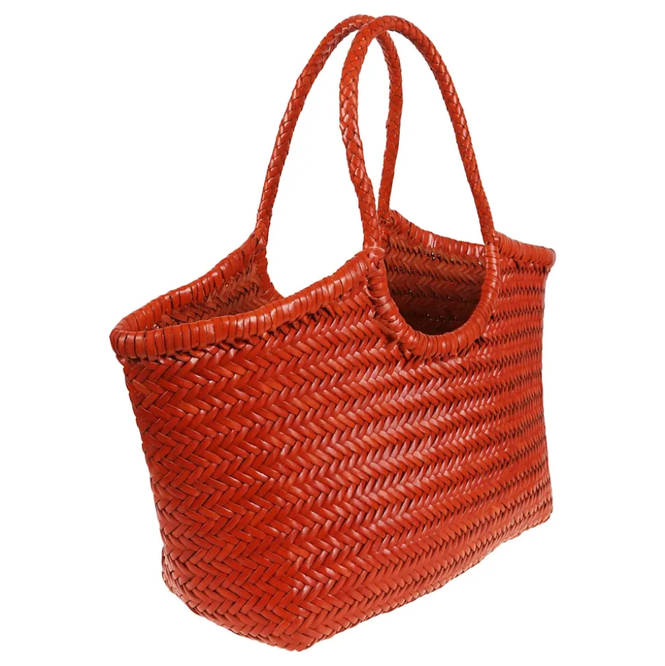 Blauer Shopper mit Gewebtem Design