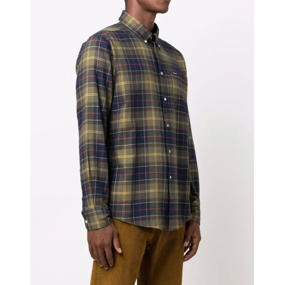 Blaues Tartan Button-Down Hemd