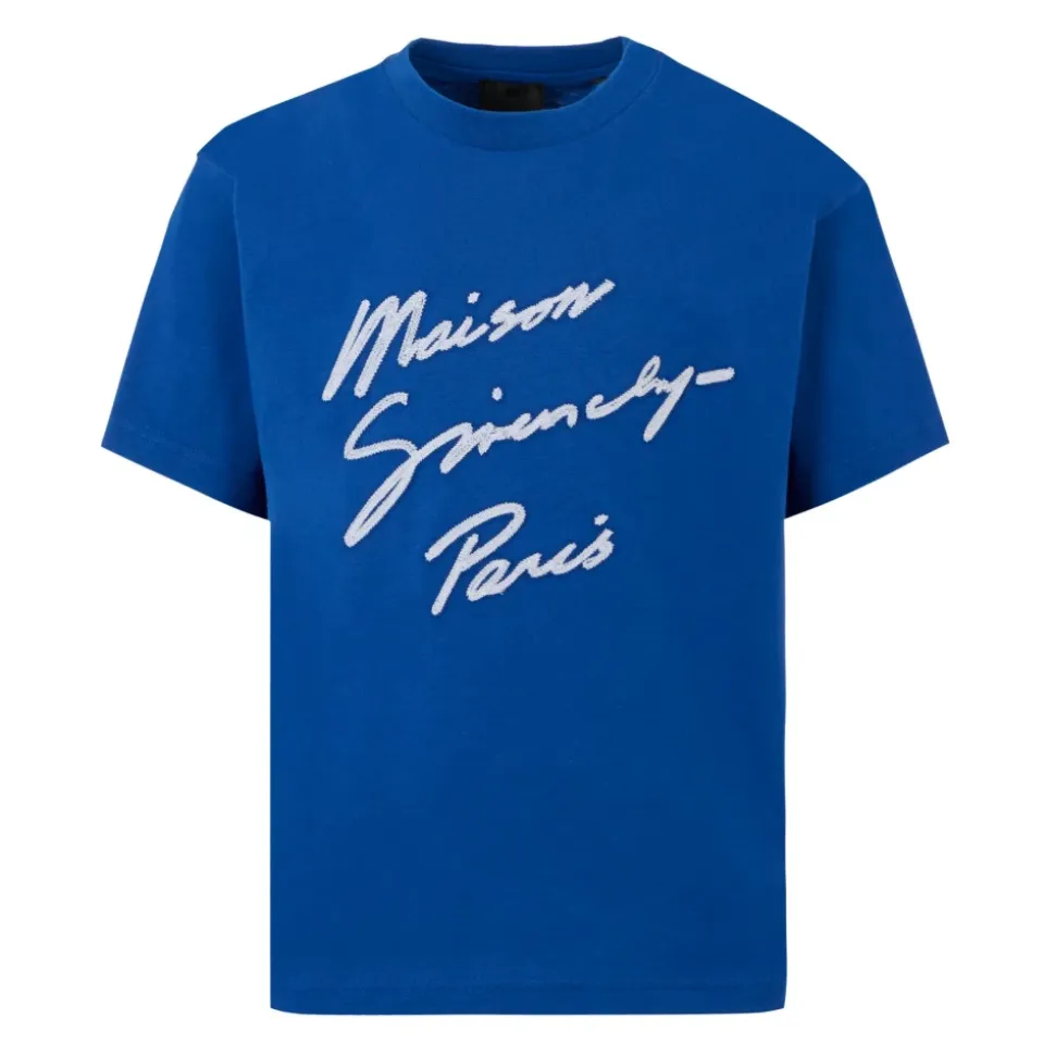 Blaues T-Shirt Kurzarm 4G Motiv