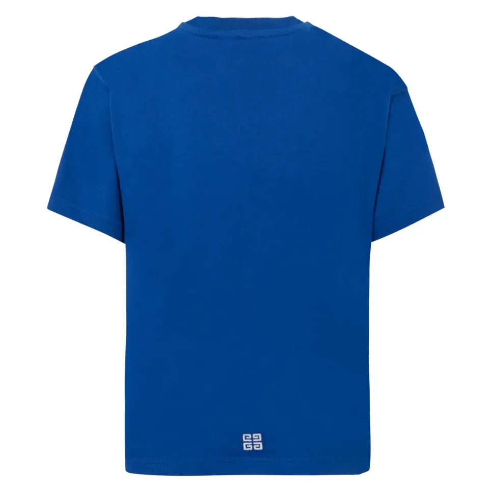 Blaues T-Shirt Kurzarm 4G Motiv