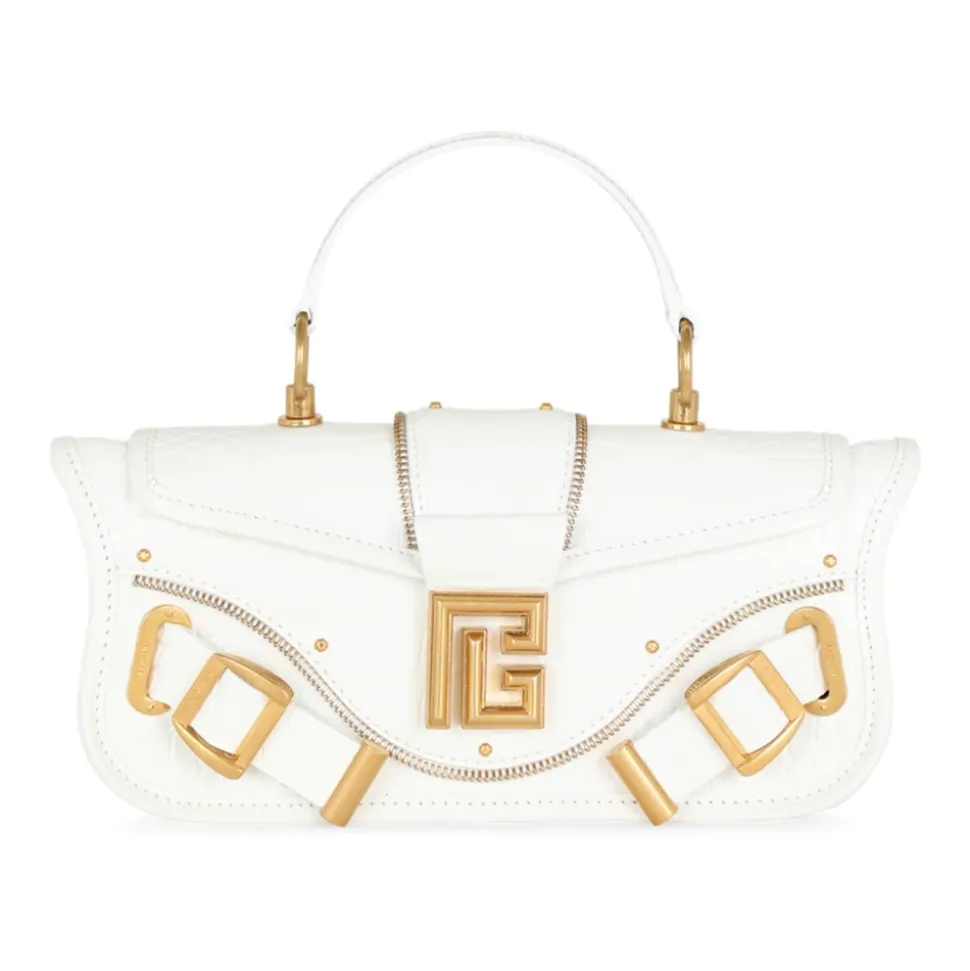 Blaze Clutch-Tasche aus geprägtem Krokodileffekt-Leder