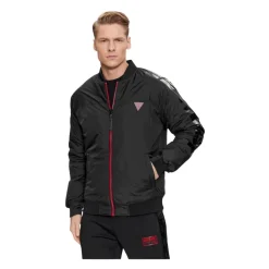 Blouson Bomberjacke mit Logo-Stickereien