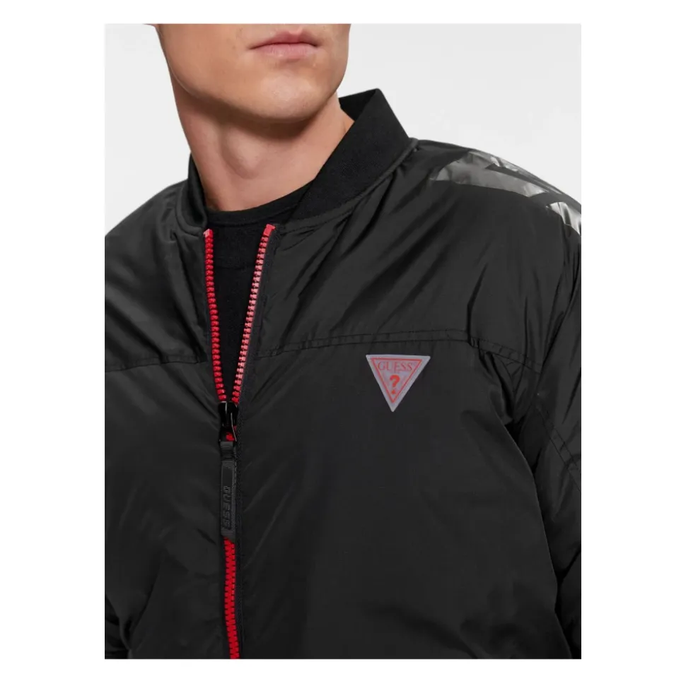 Blouson Bomberjacke mit Logo-Stickereien