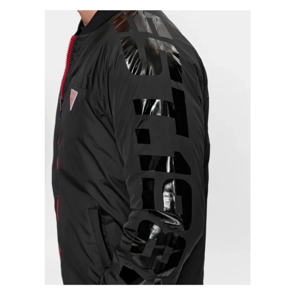 Blouson Bomberjacke mit Logo-Stickereien