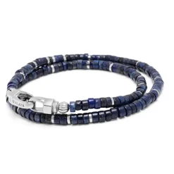 Blue Lapis Heishi Wrap Bracelet