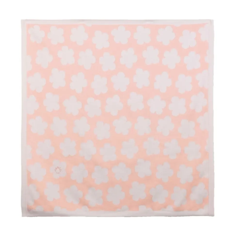 Blumenstrickdecke