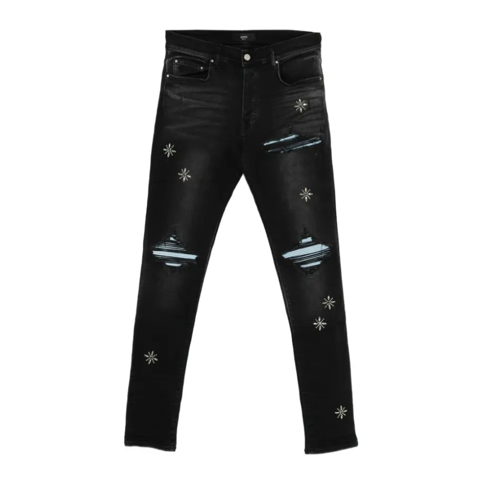 Bones Studded Baggy Jean