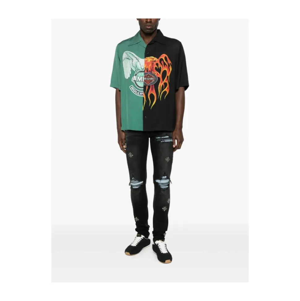 Bones Studded Baggy Jean