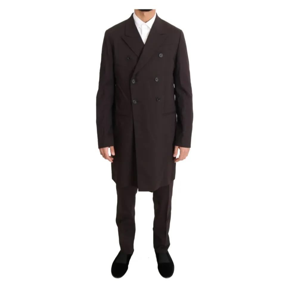 Bordeaux Woll Stretch 3-teiliger Anzug