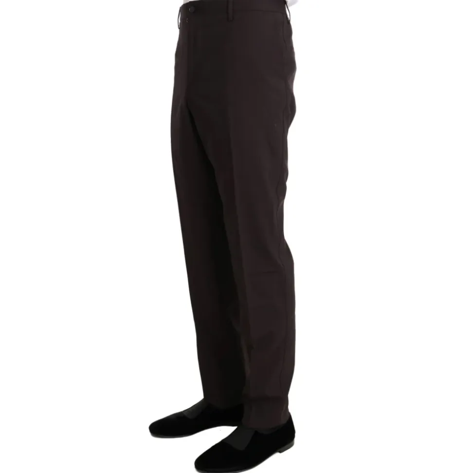 Bordeaux Woll Stretch 3-teiliger Anzug