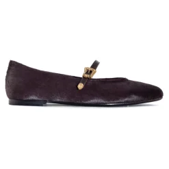 Braune Ballerinas aus Kalbshaar