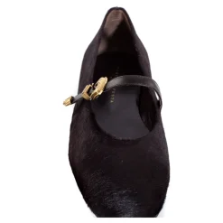 Braune Ballerinas aus Kalbshaar