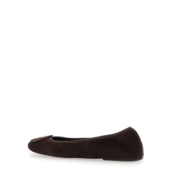 Braune Flache Schuhe Minnie Travel Ballet
