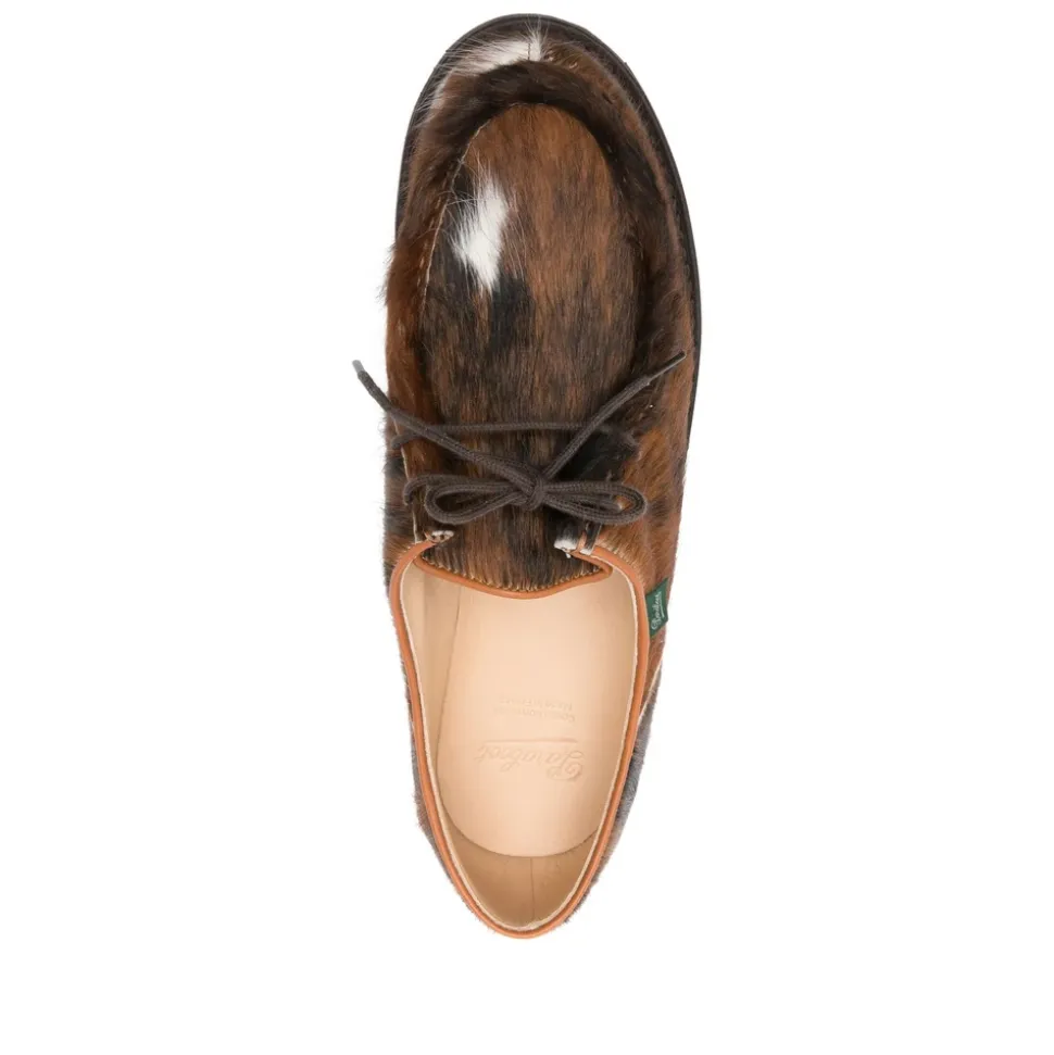 Braune Kalbshaar Schnürschuhe