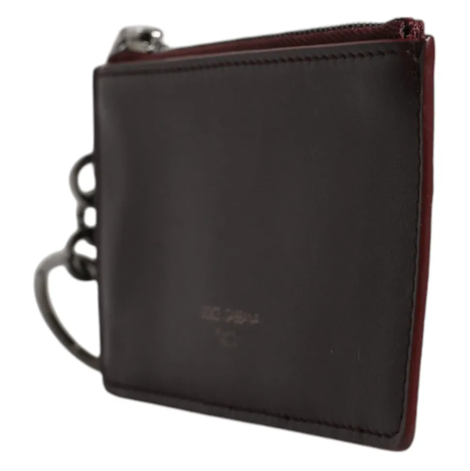 Braune Kalbsleder Kartenhalter Brieftasche