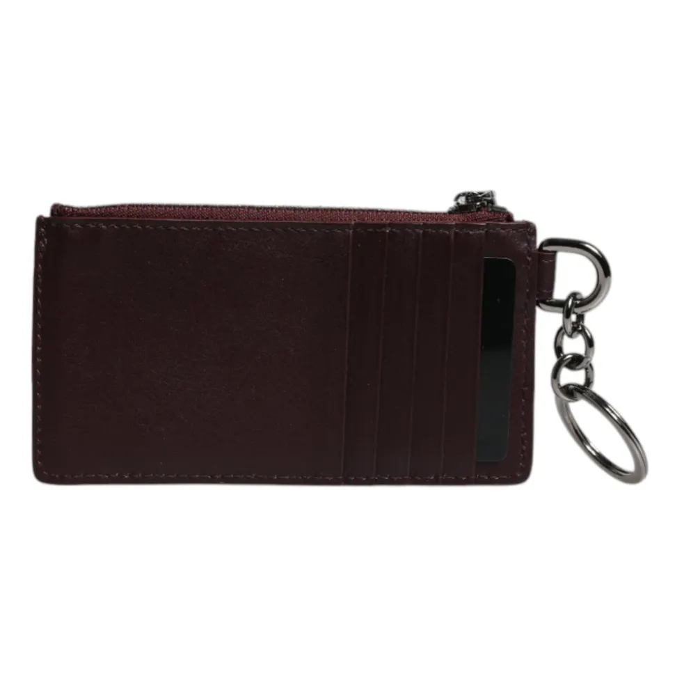 Braune Kalbsleder Kartenhalter Brieftasche