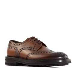 Braune Leder Derby Schuhe