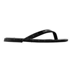 Braune Leder Sandalen mit Offener Spitze