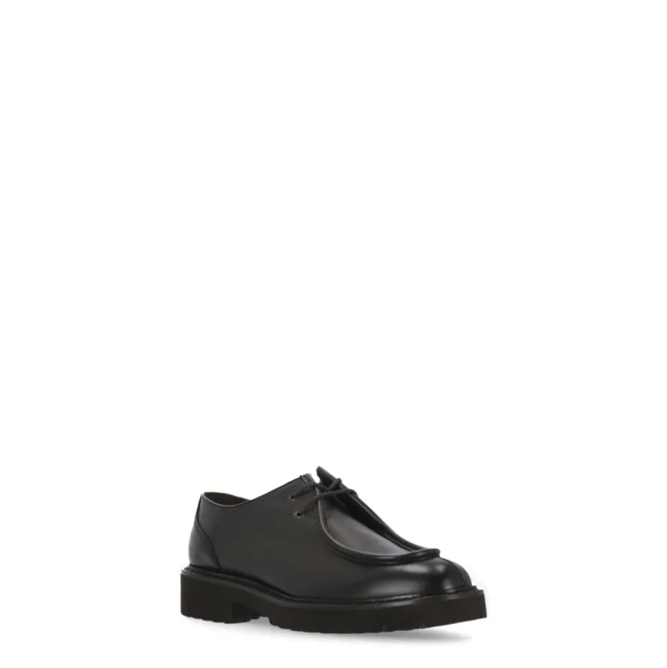 Braune Leder Schnürschuhe