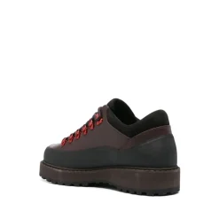 Braune Leder Schnürschuhe mit Paneelen