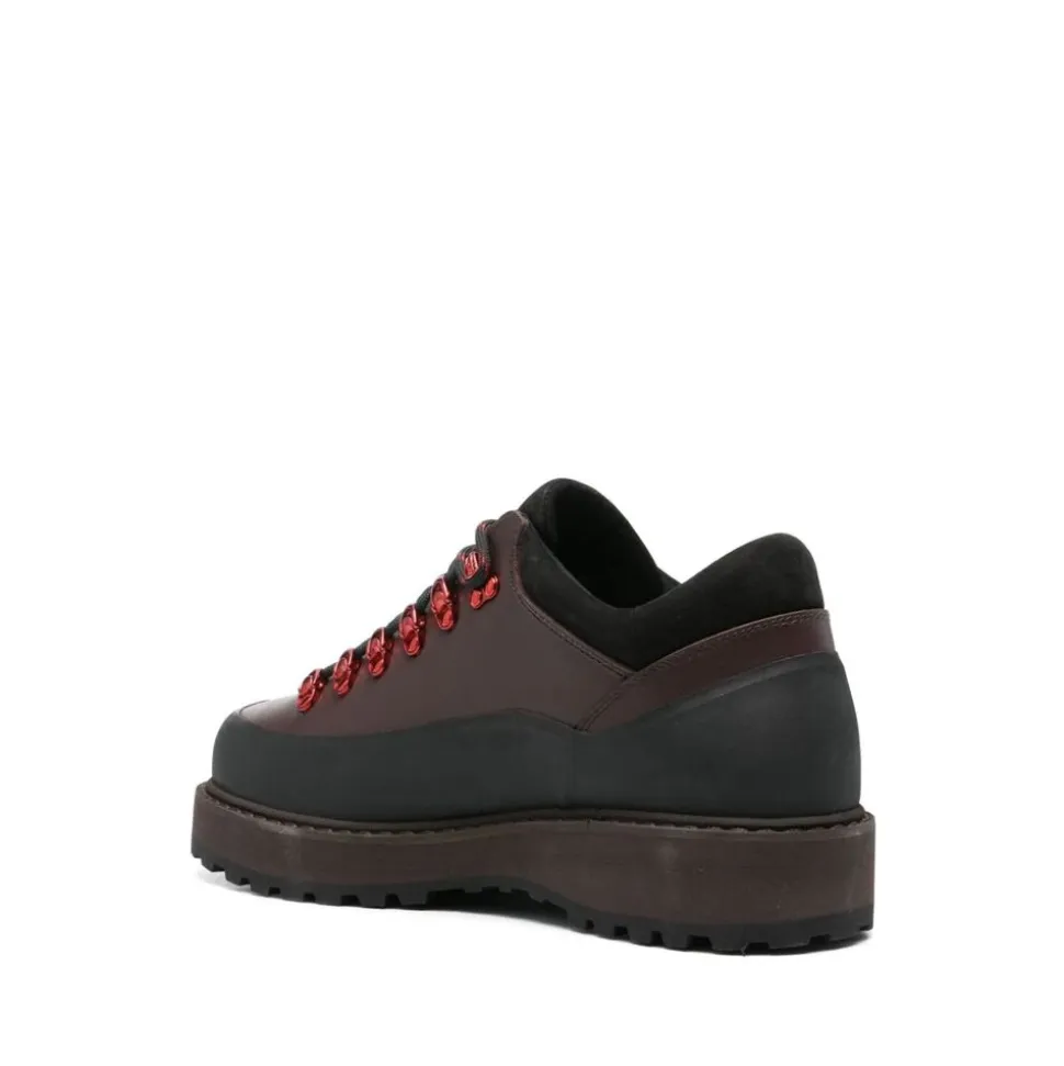 Braune Leder Schnürschuhe mit Paneelen
