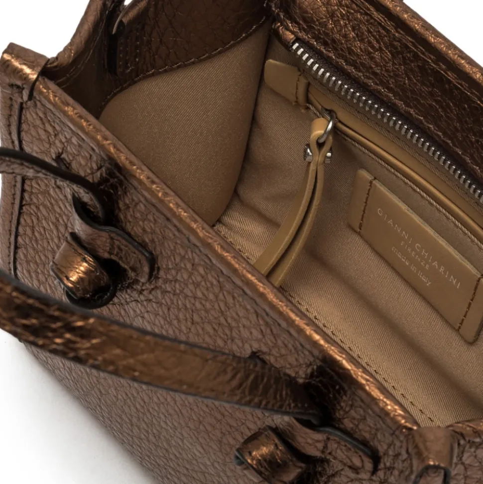 Braune Leder-Crossbody-Tasche