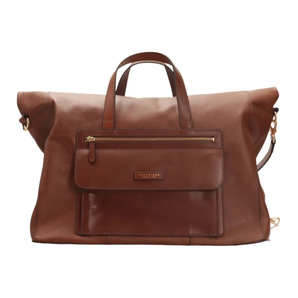 Braune Leder-Duffle-Tasche Modell Alberto