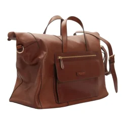 Braune Leder-Duffle-Tasche Modell Alberto